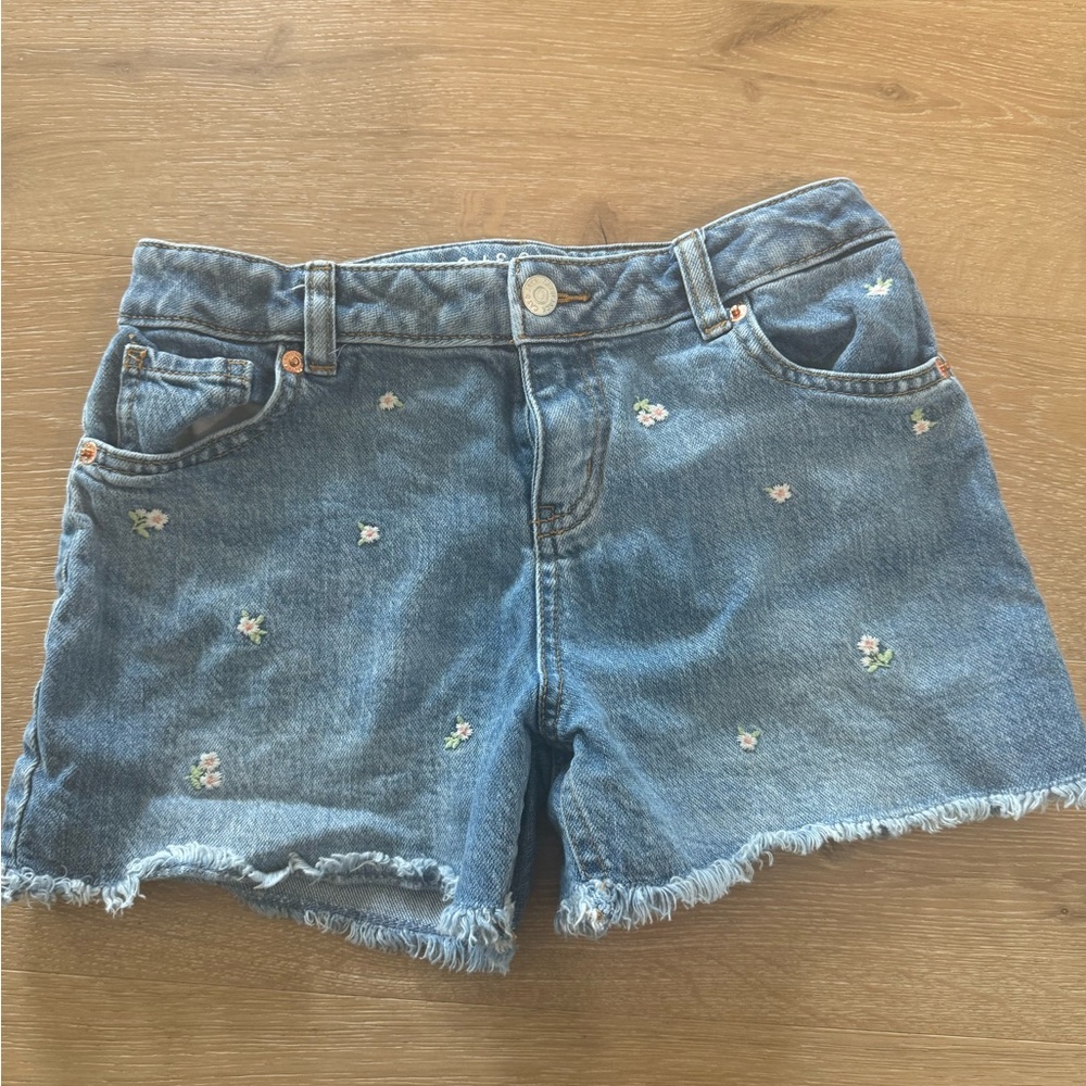 Embroidered Denim Women's Shorts